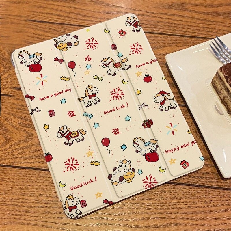 Cartoon Fireworks Pony Tablet Protective Case for iPad 10/11/12 generation/Air4/5/6/8/10 Cartoon Fireworks Pony Tablet Protective Case for iPad 10/11/12 generation/Air4/5/6/8/10