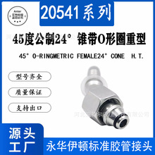 20541公制H型重型小头24度锥O形圈DKO-S扣压式软管接头高压胶管头