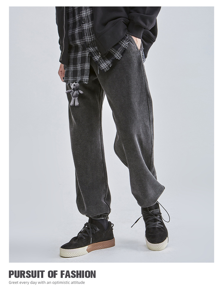 Abbigliamento maschile Abbigliamento maschile Pantaloni casual alla moda da uomo di marca Pantaloni autunnali nuovi da uomo Pantaloni larghi casual in maglia da uomo_voghion.com