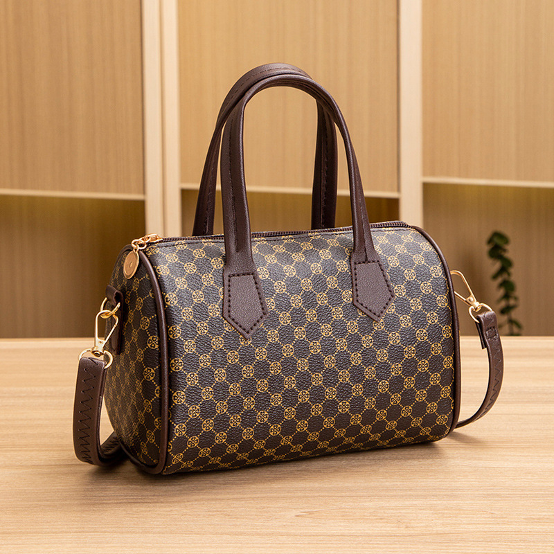 Bolso de mujer 2023 nueva moda casual impresión bolso de mujer Boston bolso de almohada bolso bordado de diamante