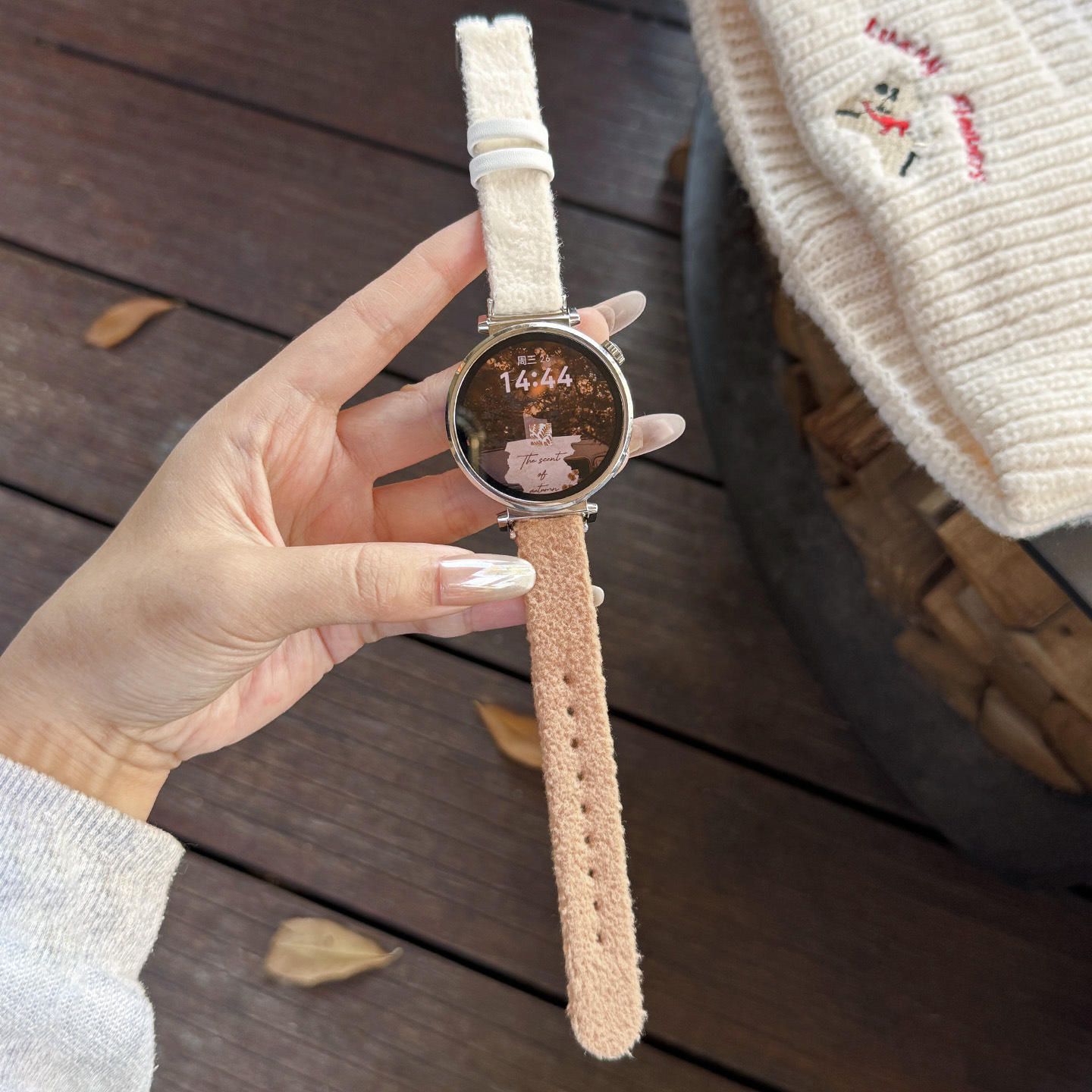 Suitable for Huawei Watch Gt6 Strap Plush Bear Gt5 Smart Sports Gt4Pro/4 Wrist Strap Pin Buckle Color Matching for Women