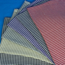 厂家现货披发 涤棉麻布料 平纹千鸟格布料服装面料鞋帽童装 047