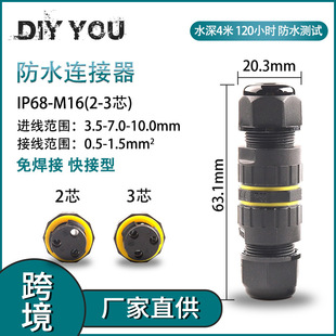IP68 M16 3о2оTUV������ֱͨ��ˮ�B���� LED������߷�ˮ���^