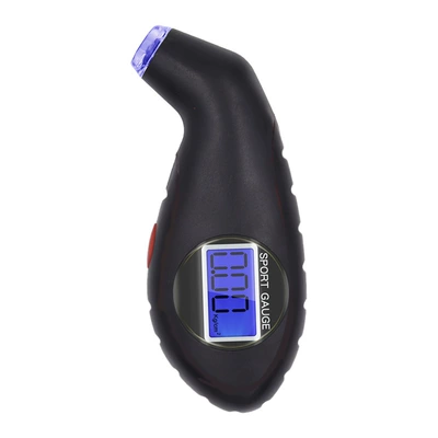 Air pressure gauge/tire pressure gauge Pressure Detector, High-Precision Electronic Digital - gl-0812-all-black