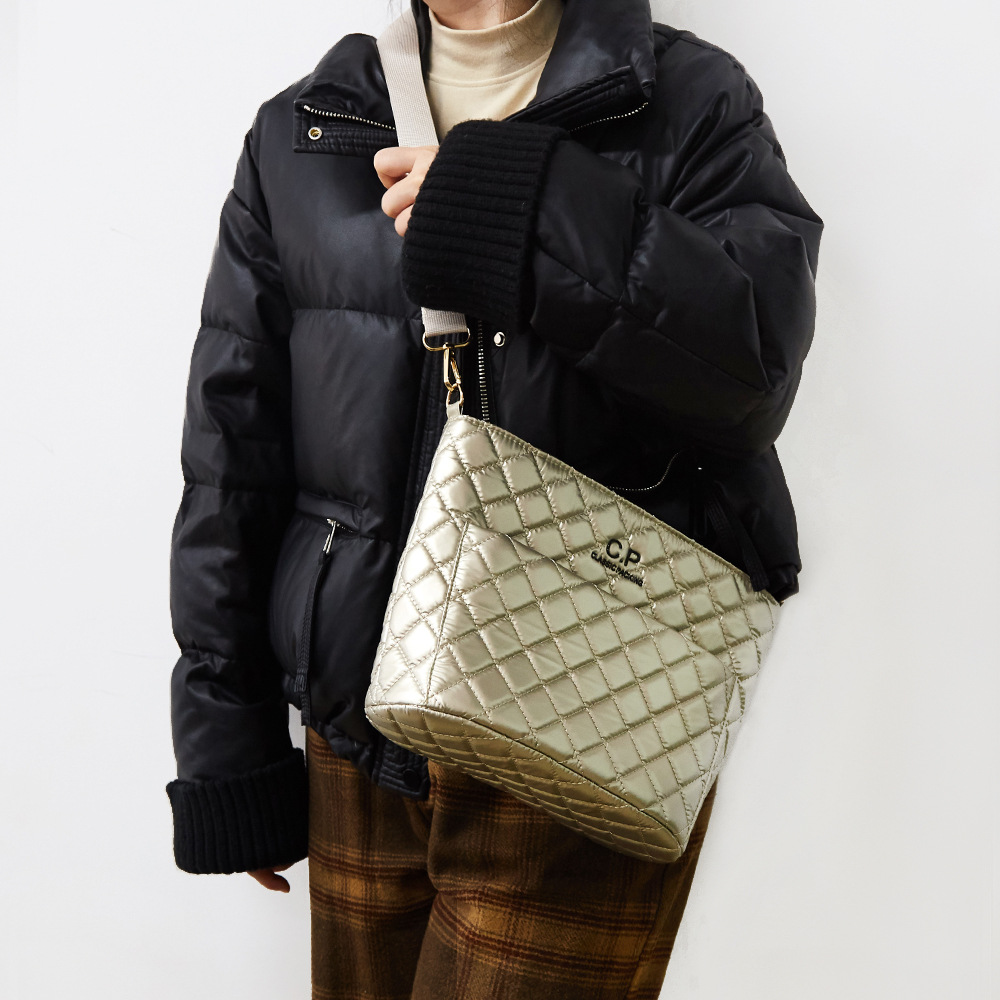 Bolso bandolera retro todo fósforo bolso de mujer de invierno de rombo casual bolso de hombro portátil con logotipo impreso