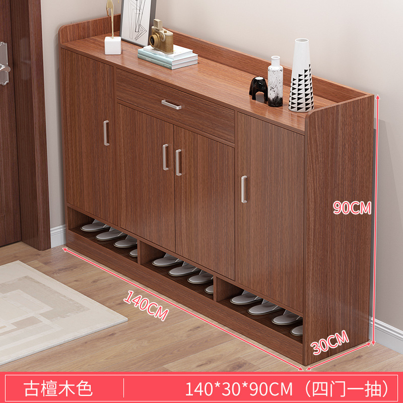 家庭用玄関用既製靴キャビネット無垢材カラー玄関キャビネット大容量玄関ドアリビングルーム防塵収納靴ラック|undefined