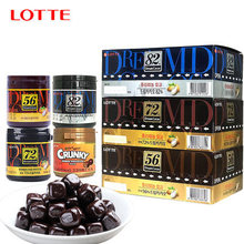 批發韓國進口樂天夢黑巧克力72%高純度56%82%可可脂休閑零食品86g