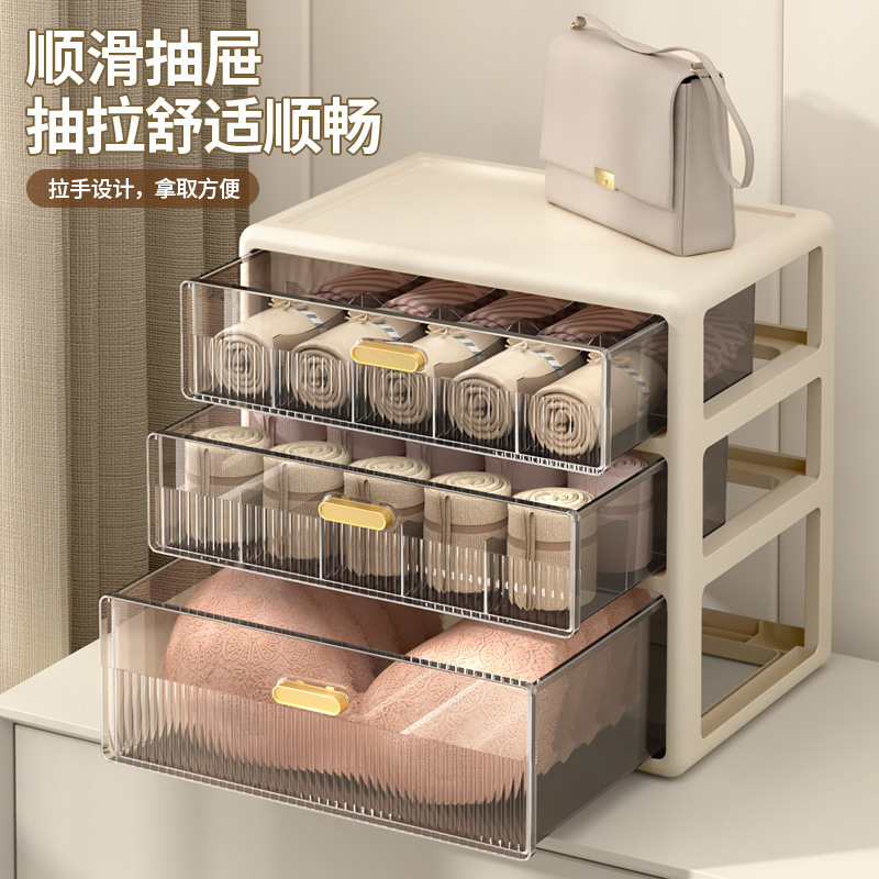 ソース工場カスタマイズされたOEM下着、下着、靴下のスリーインワン収納ボックス多層整理アーティファクト引き出しタイプ|undefined