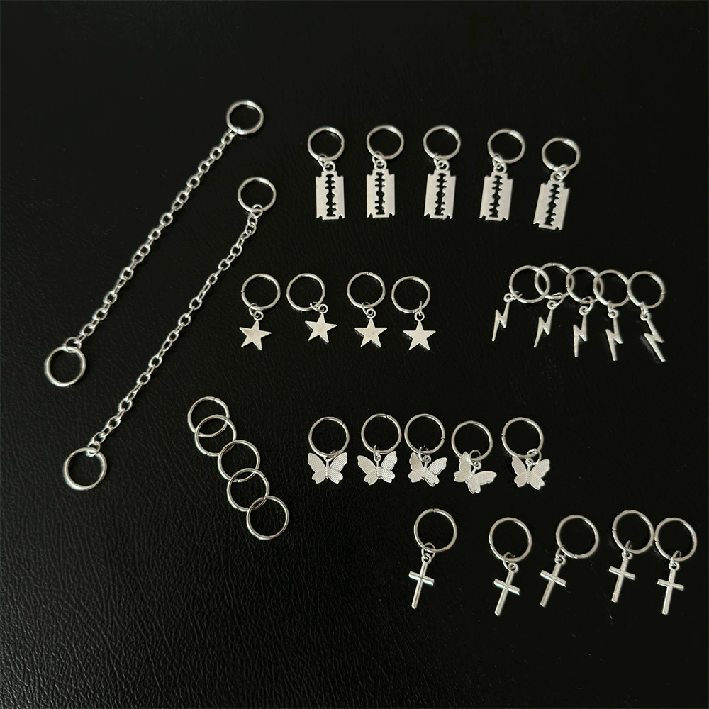 Трансграничные европейские и американские украшения маленькие грязные плетеные волосы головные уборы крест бабочки цепи подвеска заколки для волос аксессуары для мужчин и женщин