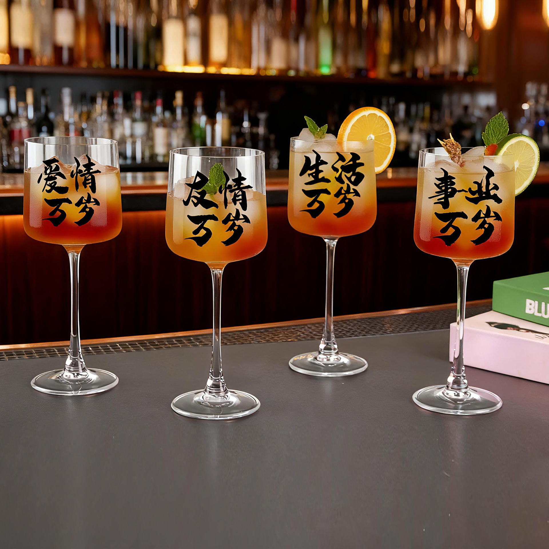 Long Live the Career Goblet, Craft Beer Glass, Sparkling Liqueur, Tipsy Glass, Juice Glass, Tall Glass Copywriting Cup