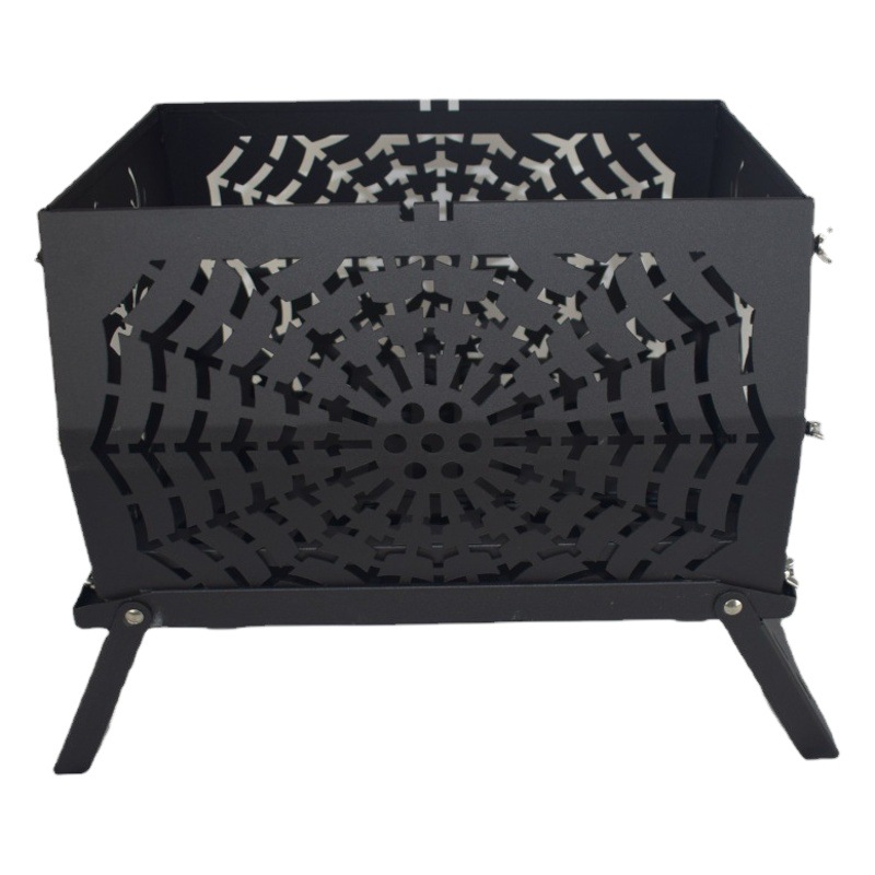 Patio al aire libre de acero al carbono mesa de fuego plegable barbacoa estufa extraíble portátil fogata de leña estufa al por mayor
