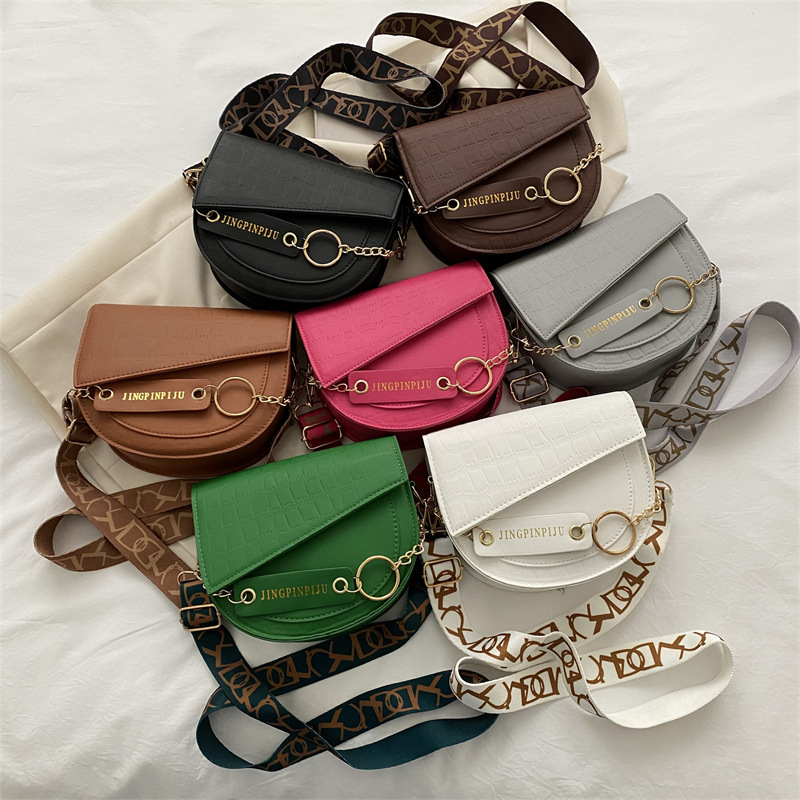Niche Design Versatile Simple Crossbody Bag Women's Bag 2022 New Fashion Contrasting Color Saddle Shoulder Bag Handbag