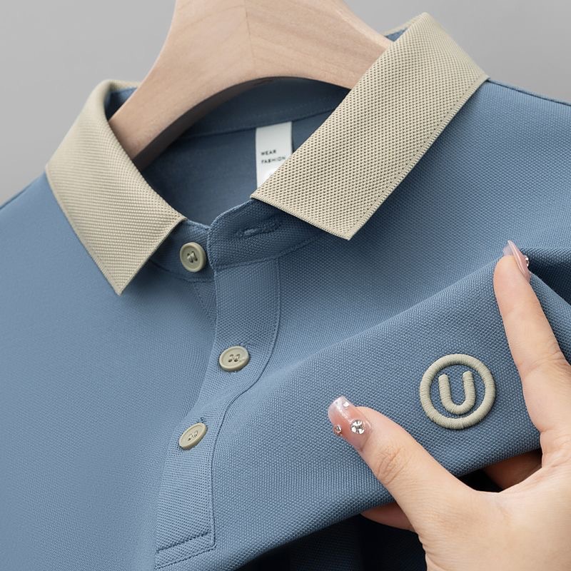 Camisa polo a rayas de manga corta para hombre de verano, estilo delgado, moda holgada, negocios urbanos y ocio