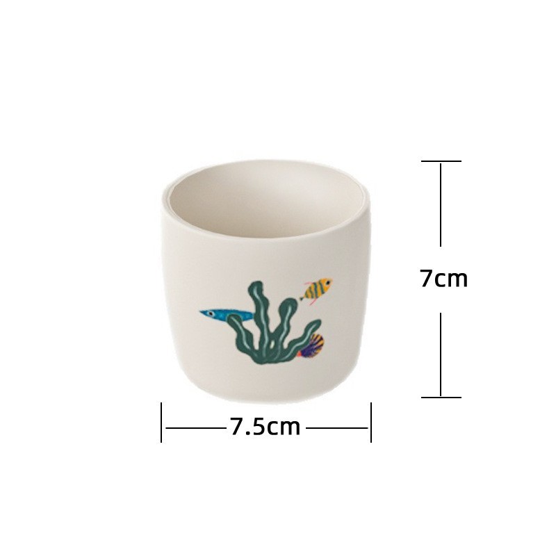 어린이용 작은 물컵 - 황백색