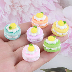 樹脂仿真微縮水果蛋糕食玩 手工diy車擺件鑰匙扣兒童頭飾髮夾裝飾