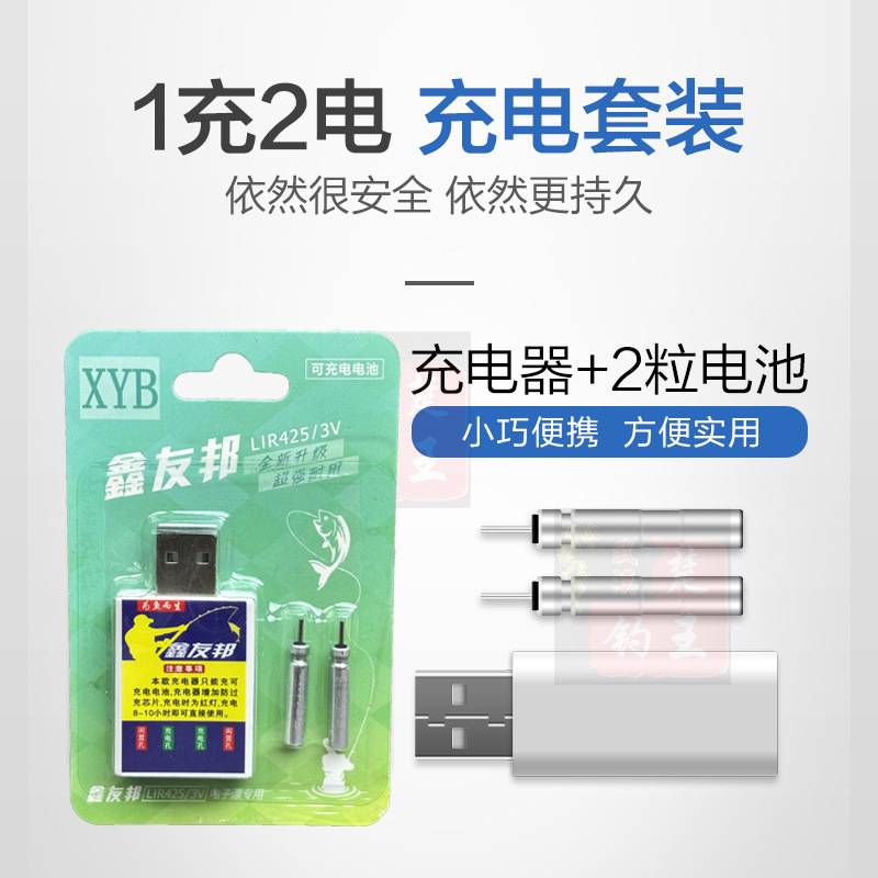 Flotador electrónico flotador luminoso batería recargable CR425 flotador de peces flotador noche pesca aguja batería de litio electrónica