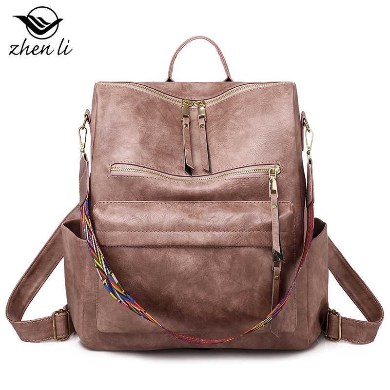 Zhenli bolso retro mochila de gran capacidad para mujer diseño de nicho Mochila De mujer bolsas bolsa al por mayor