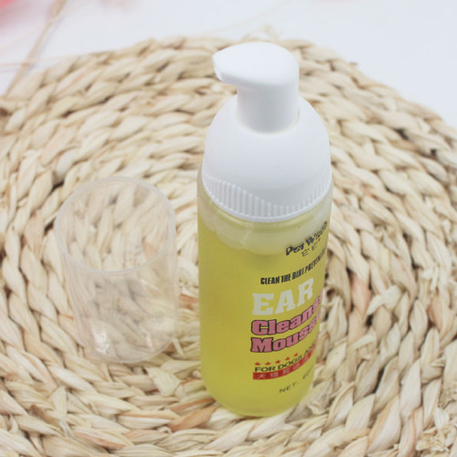 It it pet wash pet ear water dog and cat mousse foam ear cleaning liquid clean ear canal dry 60ml liquid