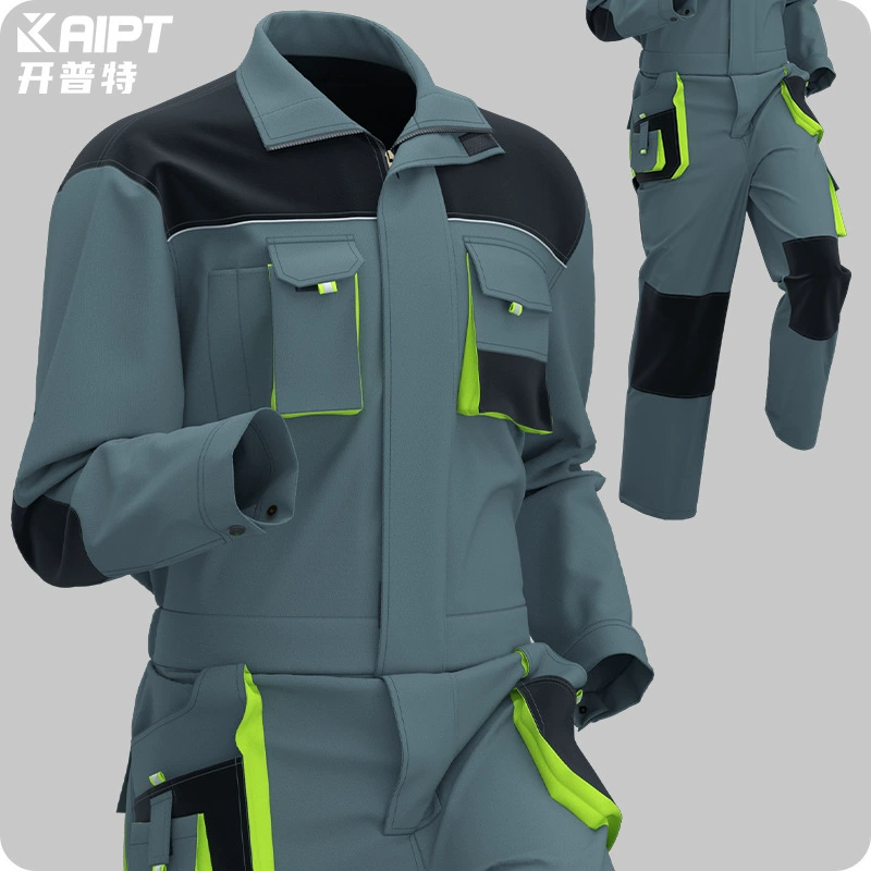 Трансграничный весенне-осенний комбинезон, трехмерная рабочая одежда с большими карманами, европейская и американская рабочая одежда с несколькими карманами, внешняя торговля, индивидуальная одежда для защиты труда