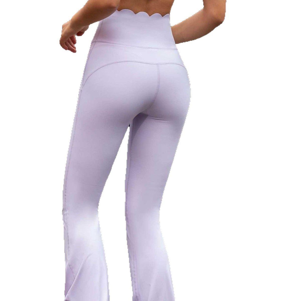 High Waisted, Hip Lifting, Yoga Pants For Women With A Premium Feel, Featuring A Bare Skin Texture And Breathable Comfort. These Flared Pants_voghion.com