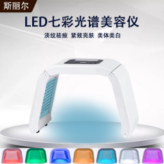 カラフルな光子の柔らかい肌のLEDの折り畳みの分光器の大きい列の明かりの美容器は痘の顔の赤い青い光の美白を取り除いて導入します。