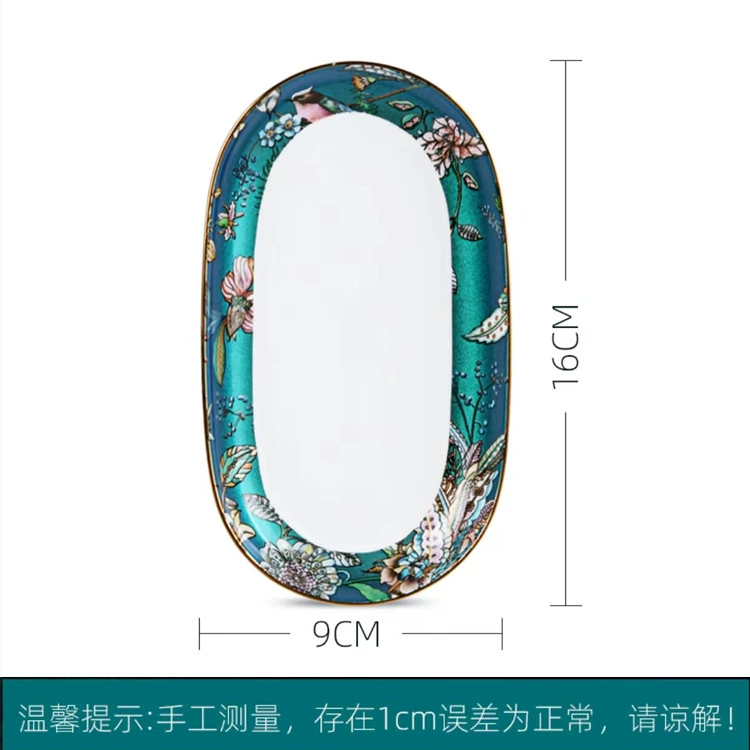 Porcelain tableware (Tangshan), bone‑china enamel, floral pattern, assorted serving pieces
