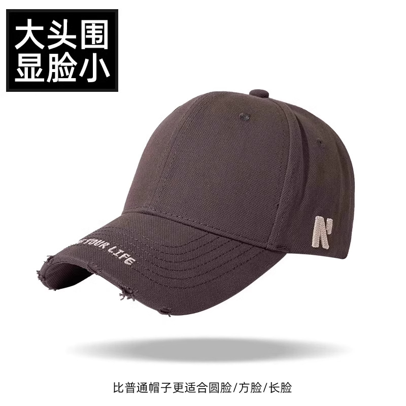 Mũ bóng chày lỗ N bên hông-xám đen