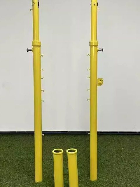 固定式羽毛球网架地埋式气排球网球网柱室外排球网架加厚多功能