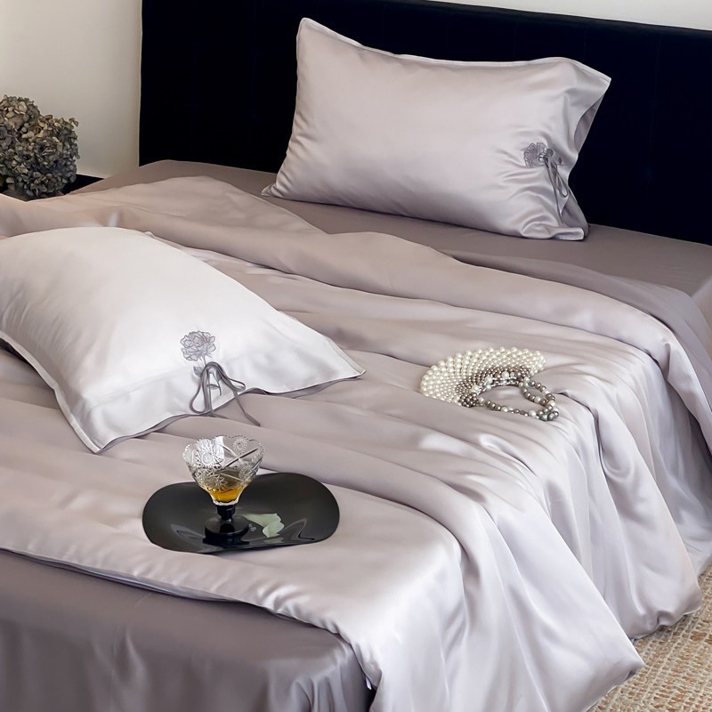 Capa de edredão verão seda gelo jogo elegante cama tencel_voghion.com