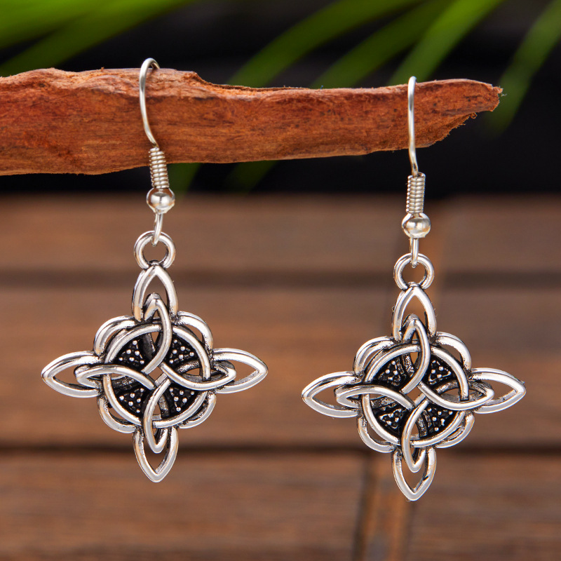 Cross-Border Hot Selling Retro Religious Style Celtic Knot Pendant Earrings Fashion Women's Jewelry Earrings Wholesale