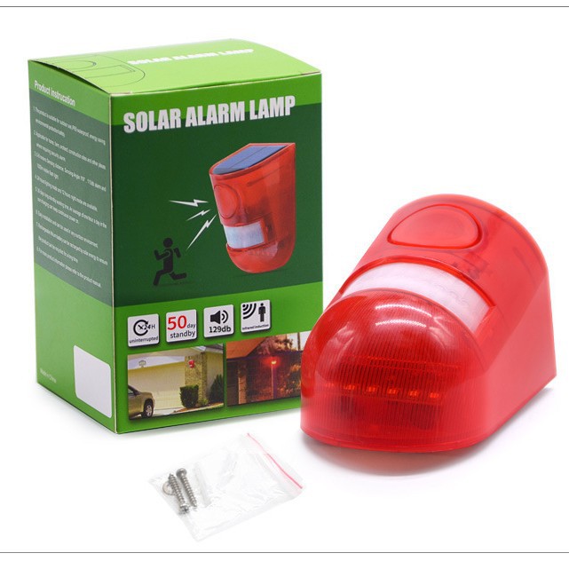 alarma solar lámpara de inducción infrarroja del cuerpo humano lámpara de alarma de control remoto solar alarma de expulsión de animales antirrobo