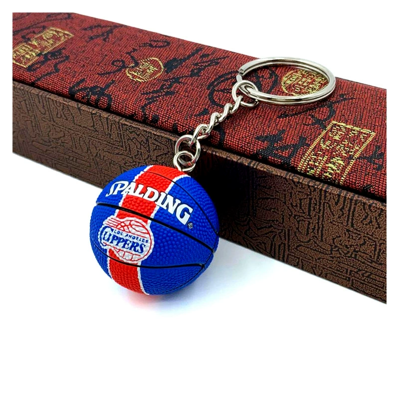 Баскетбольная брелочная подвеска в виде мини-шара NBA, 7,75 × 6,23 × 5,85 см, смешанные цвета команд
