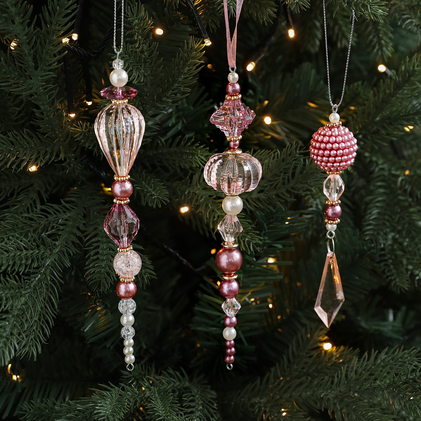 Nuevos productos transfronterizos transparentes colgantes de cristal acrílico colgantes colgantes decoraciones de Navidad árbol de Navidad vestidos colgantes