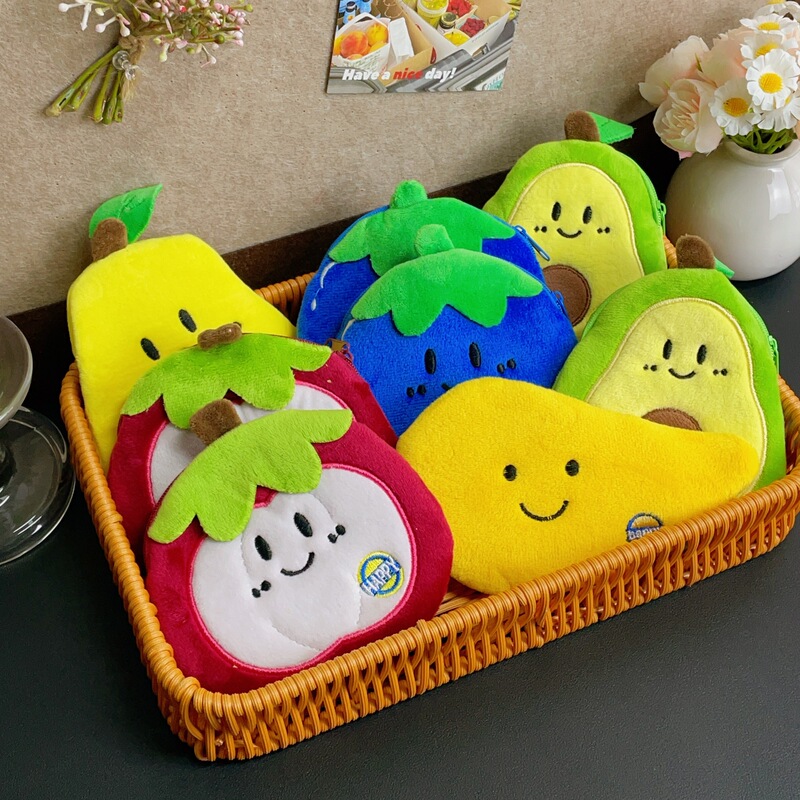 Cute Blueberry Coin Purse, Lipstick Bag, Data Cable Portable Storage Bag, Plush Fruit Wallet Series Pendant Gift Cute Blueberry Coin Purse, Lipstick Bag, Data Cable Portable Storage Bag, Plush Fruit Wallet Series Pendant Gift
