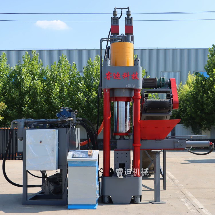 400-тонный четырехколонный пресс для алюминиевой стружки и алюминиевого порошка, вертикальный гидравлический пресс для металлического порошка, чугунный пресс для стружки