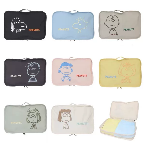 Spot Japanese New Cartoon Storage Bag Travel Clothing Storage Bag Multi-Functional Embroidery Packaging and Organization