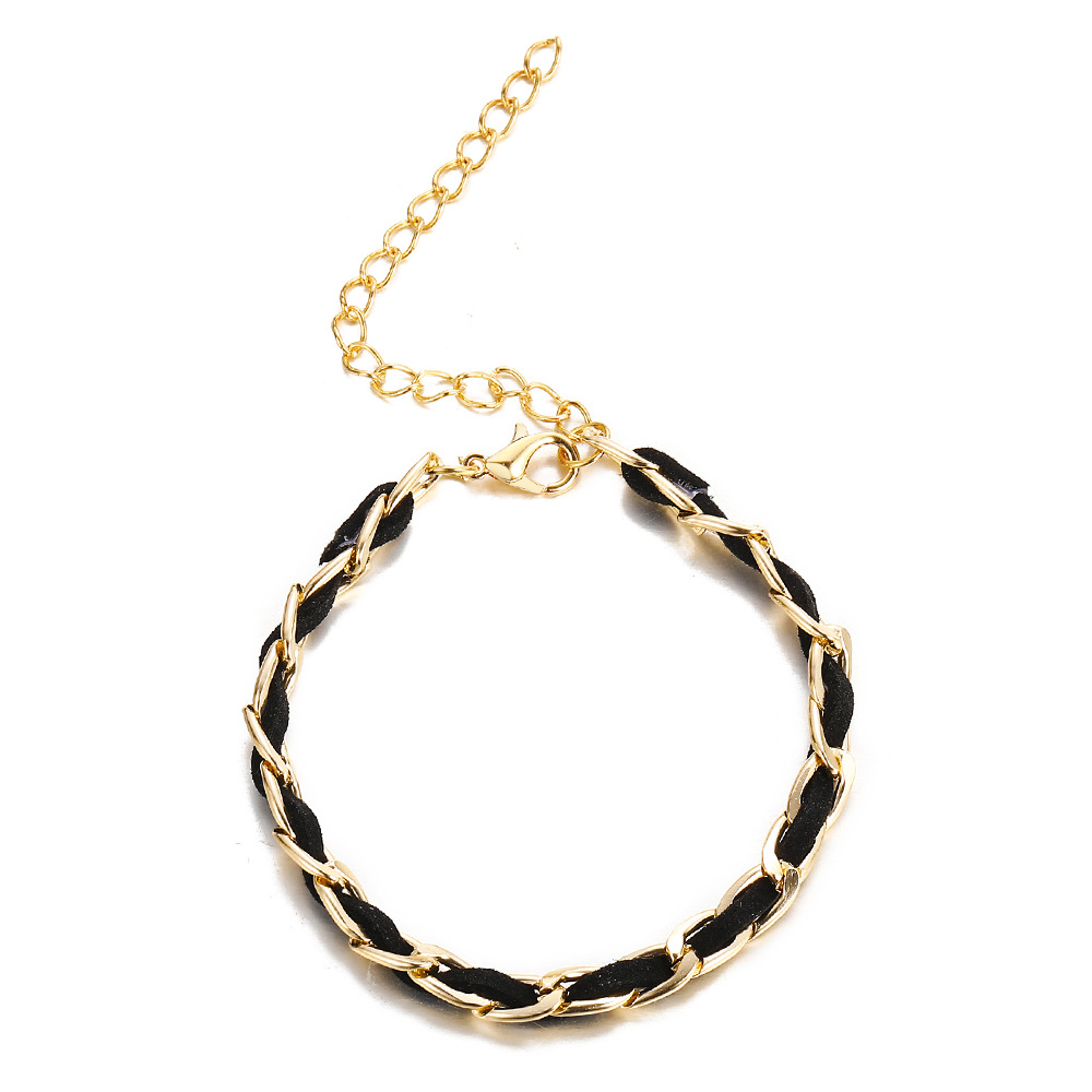 Bracciale a catena stile retrò per donna elegante bracciale perline_voghion.com