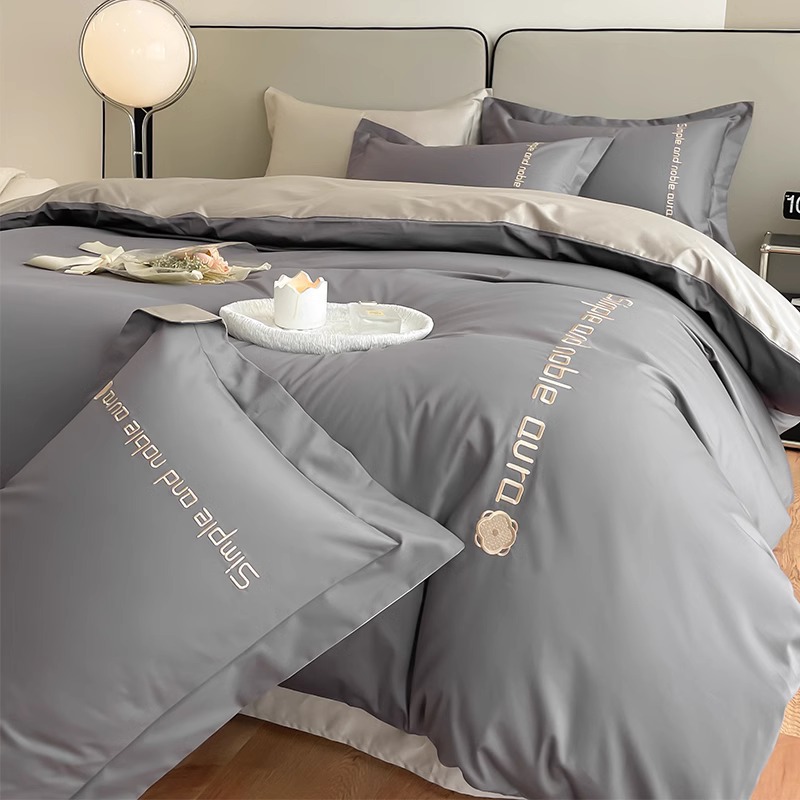 Todo algodón largo algodón puro algodón cuatro piezas conjunto 2025 nuevo algodón dormitorio sábanas de alta calidad sábanas de cama tres piezas conjunto