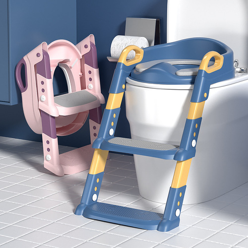 Children's toilet seat stair-type boy and girl baby toilet folding frame step stool child step toilet seat