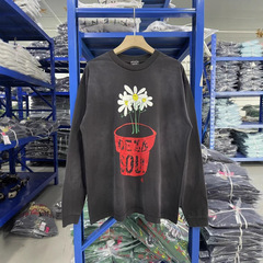 SAINT OF MICHAEL高街水洗复古做旧休闲宽松vintage长袖T恤男女潮