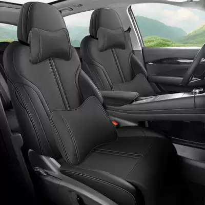Modelə uyğun (Original) oturacaq örtükləri — leather seat cover and all-season seat cushion - starry-black-deluxe-edition-note-the-model-year-front-row-fully-covered-rear-row-partially-covered