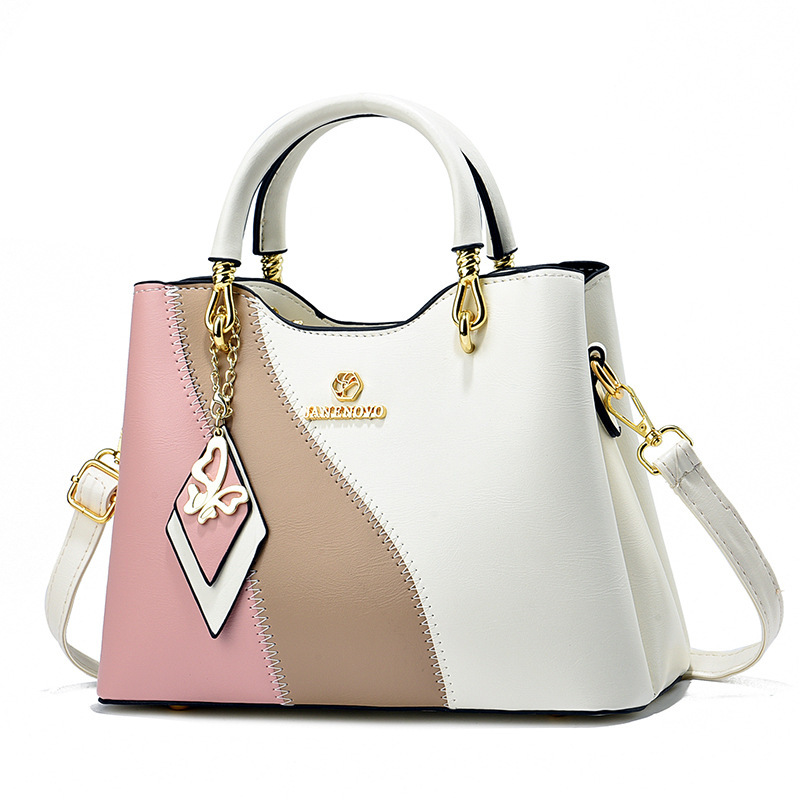 [Bolso de mujer transfronterizo] bolso de mujer a juego de color 2023 nuevo bolso versátil color de contraste de gran capacidad bolso de hombro de moda