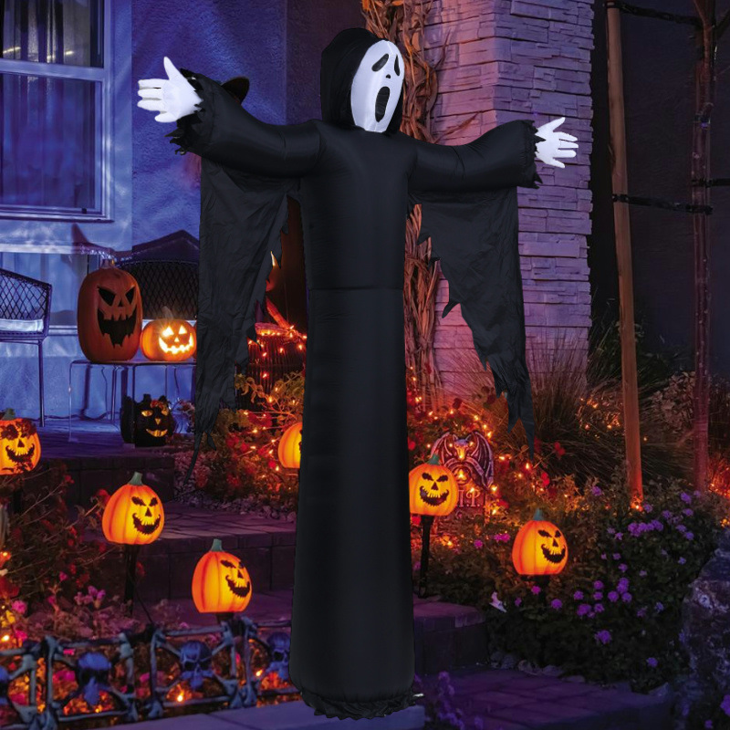 Amazon Halloween inflable 3,6 m led luz negra inflable divertido halloween decoración inflable inflable