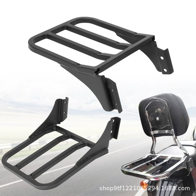 Harley Sportsman 883 1200 72 48 Dana Big Glide Modified Trunk Bracket Rear Shelf (Motorcycle Safety Supplies) - black