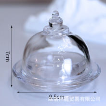 源头工厂欧式水晶玻璃批发专用糖果罐糖果盅摆件小鸟餐盘