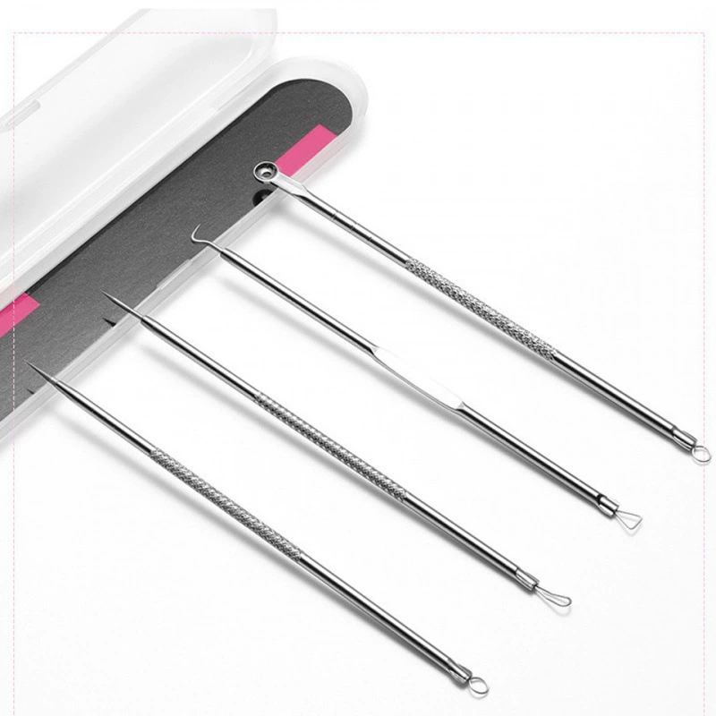 Инструмент для макияжа, игла для прыщей, игла для прыщей, набор из четырех частей