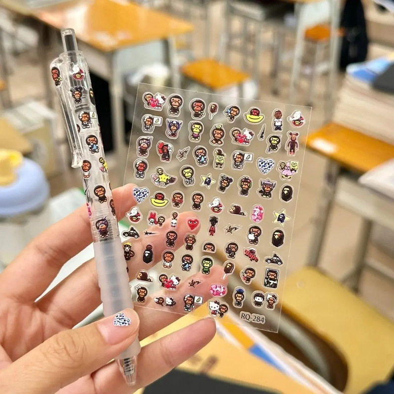 Kitty Ape Monkey Kt Cat Sticker Mobile Phone Case Nail Art Sticker Hello Kitty Mobile Phone Case Pen Decorative Sticker