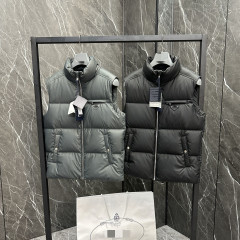 九江羽绒服高版本普拉家现货新款立领面包服90白鸭绒马甲男女同款