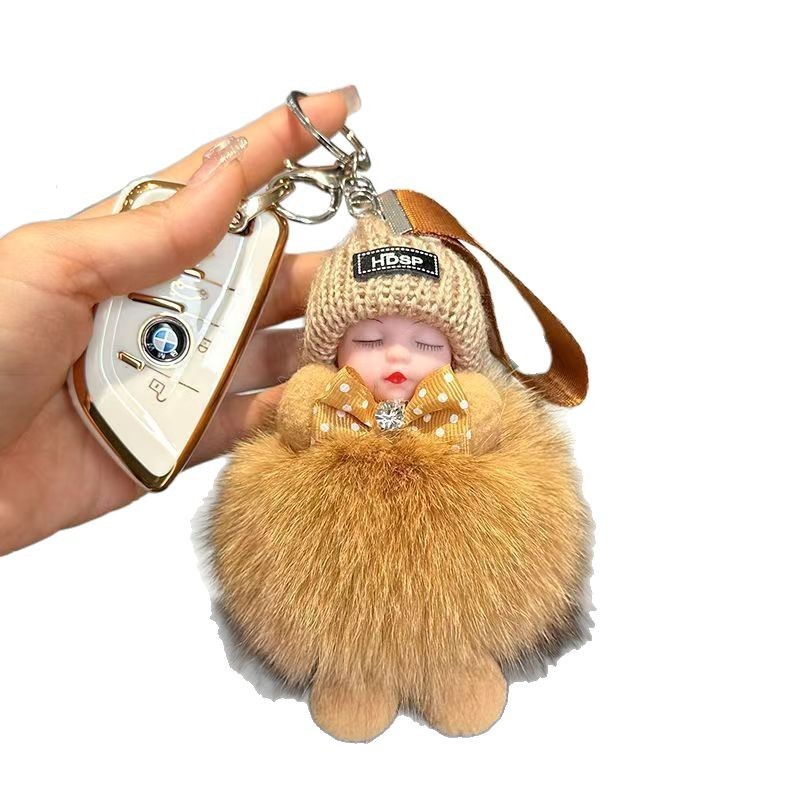 インターネット有名人の睡眠人形キーホルダーペンダントハイエンドの新しいカップル男性と女性のバッグぬいぐるみ誕生日ギフトペンダント|undefined