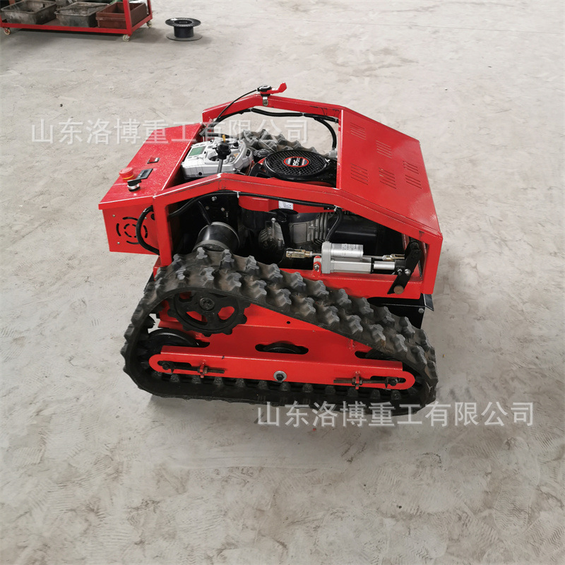 一键遥控 汽油动力园林绿化草坪修剪机履带式割草机 除草机